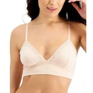 Jenni Bralette Womens XXXL 3XL Chai Nude Wide Lace Lined Bralette Non-padded NWT